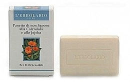 Fragrances, Perfumes, Cosmetics Non-Alkaline Calendula & Jojoba Soap - L'Erbolario Panetto Di Non Sapone Alla Calendula E Allo Jojoba