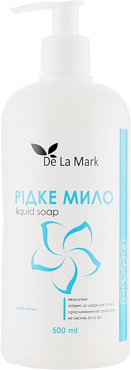 Liquid Hand Soap "Fresh Notes" - De La Mark — photo N2