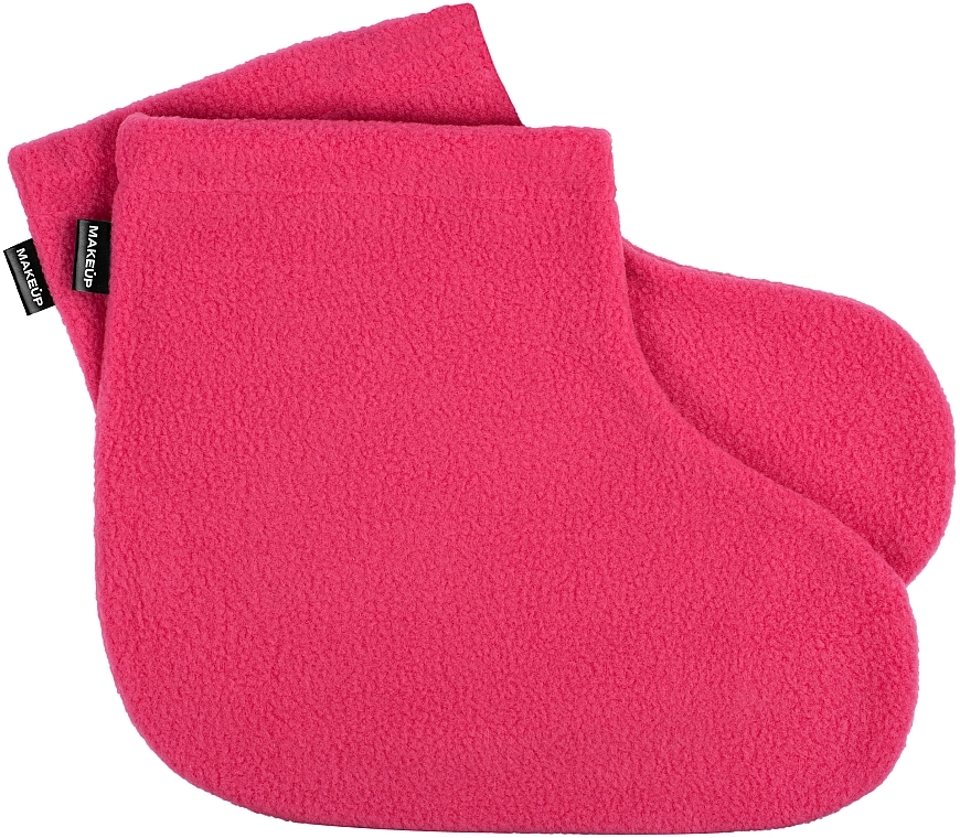 Paraffin Therapy Cosmetic Socks 'Luxe Spa', fuchsia - MAKEUP Thick Paraffin Wax Booties Therapy Spa Fuchsia — photo N1