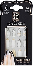 Fragrances, Perfumes, Cosmetics False Nails Set - Sosu by SJ False Nails Medium Stiletto Marble Rush