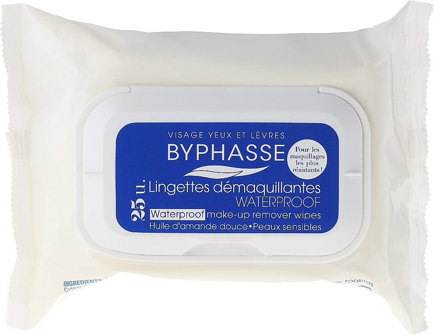 Makeup Remover Wipes - Byphasse Make-up Remover Waterproof Sensitive Skin Wipes — photo N1