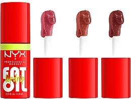 NYX Professional Makeup Home Alone Fat Oil Lip Drip Trio (3xlip/oil/4.8ml)	 - リップメイクアップキット — photo N5