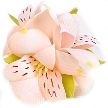 Fragrances, Perfumes, Cosmetics Peach Alstroemeria Elastic Hair Band - Katya Snezhkova