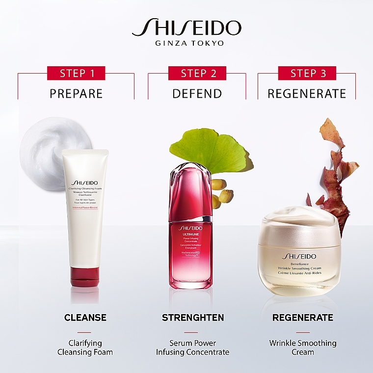 Set - Shiseido Benefiance Holiday Kit (f/cr/50ml + clean/foam/15ml + f/lot/30ml + f/conc/10ml) — photo N5