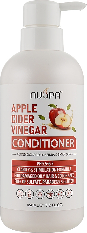 Apple Cider Conditioner - Clever Hair Cosmetics Nuspa Apple Cider Vinegar Conditioner — photo N1