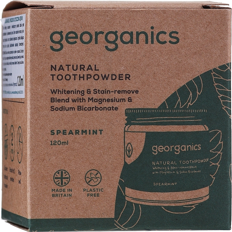 Natural Toothpowder - Georganics Spearmint Natural Toothpowder — photo N1