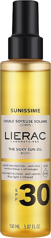 Sun Protection Body Oil SPF30 - Lierac Sunissime Silky Sun Oil — photo N1