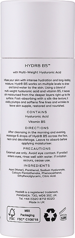 Moisturizing Serum - Medik8 Hydr8 B5 Liquid Rehydration Serum — photo N4