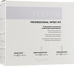 Set - Fanola Fiberfix Kit (shmp/100ml + hair/cr/100ml + hair/cr/70ml) — photo N1