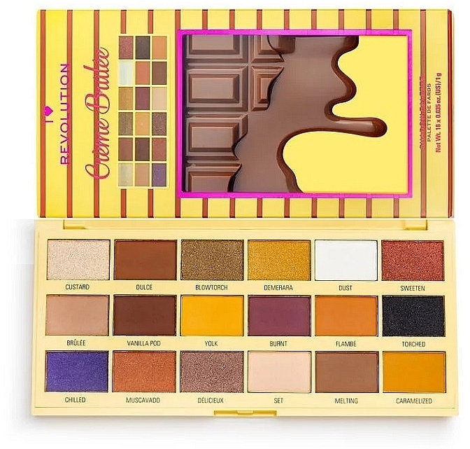 Eyeshadow Palette - I Heart Revolution Eyeshadow Chocolate Palette Creme Brulee — photo N1