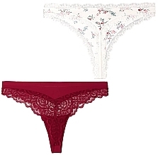 Thongs 'Limited Edition', pink/white floral, 2 pieces - Moraj — photo N3