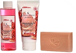 Fragrances, Perfumes, Cosmetics Set - Primo Bagno Pomegranate Coconut Bath Gift Set (b/lot/100ml + sh/gel/150ml + soap/100g + sponge/1pcs)