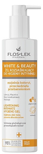 Lightening Intimate Wash Gel - Floslek White & Beauty Lightening Intimate Hygiene Gel — photo N1