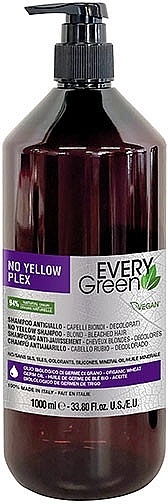 Anti-Yellow Shampoo for Blonde & Bleached Hair - EveryGreen No Yellow Plex Shampoo — photo N2