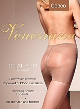 Tights "Total Slim", 30 Den, cocco - Veneziana — photo N2