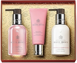 Fragrances, Perfumes, Cosmetics Molton Brown Delicious Rhubarb & Rose Hand Care Gift Set - Set (h/soap/100ml + h/cr/40ml + h/lot/100ml)