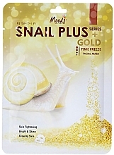 Fragrances, Perfumes, Cosmetics Facial Sheet Mask - Moods Snail Plus Gold Facial Mask 