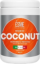 Fragrances, Perfumes, Cosmetics Coconut Oil Mask for Dry and Brittle Hair - Esme Platinum Power Of Coconut Nourishment & Protection Hair Mask