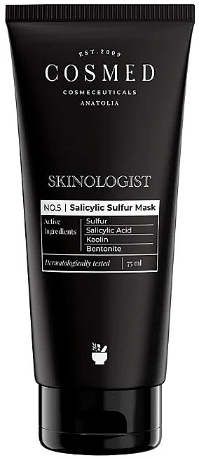 Clay Face Mask with Salicylic Acid & Sulfur - Cosmed Skinologist Salicylic Sulfur Mask — photo N1