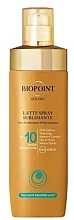 Fragrances, Perfumes, Cosmetics Milk Body Spray SPF 10 - Biopoint Solaire Latte Spray Sublimante SPF 10