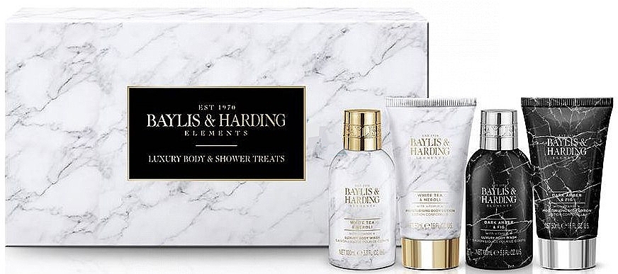 Set - Baylis & Harding Elements Luxury Body Shower Treats (sh/gel/2x100ml + b/lot/2x50ml) — photo N1