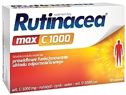 Fragrances, Perfumes, Cosmetics Vitamin & Mineral Complex - Aflofarm Rutinacea Max C 1000