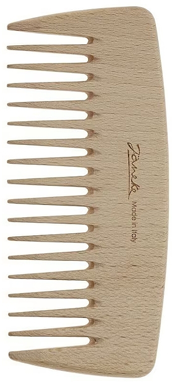 Comb LG362N, 13.8 x 6.5 cm, beech wood - Janeke Beech Wide-Teeth Styling Comb — photo N1