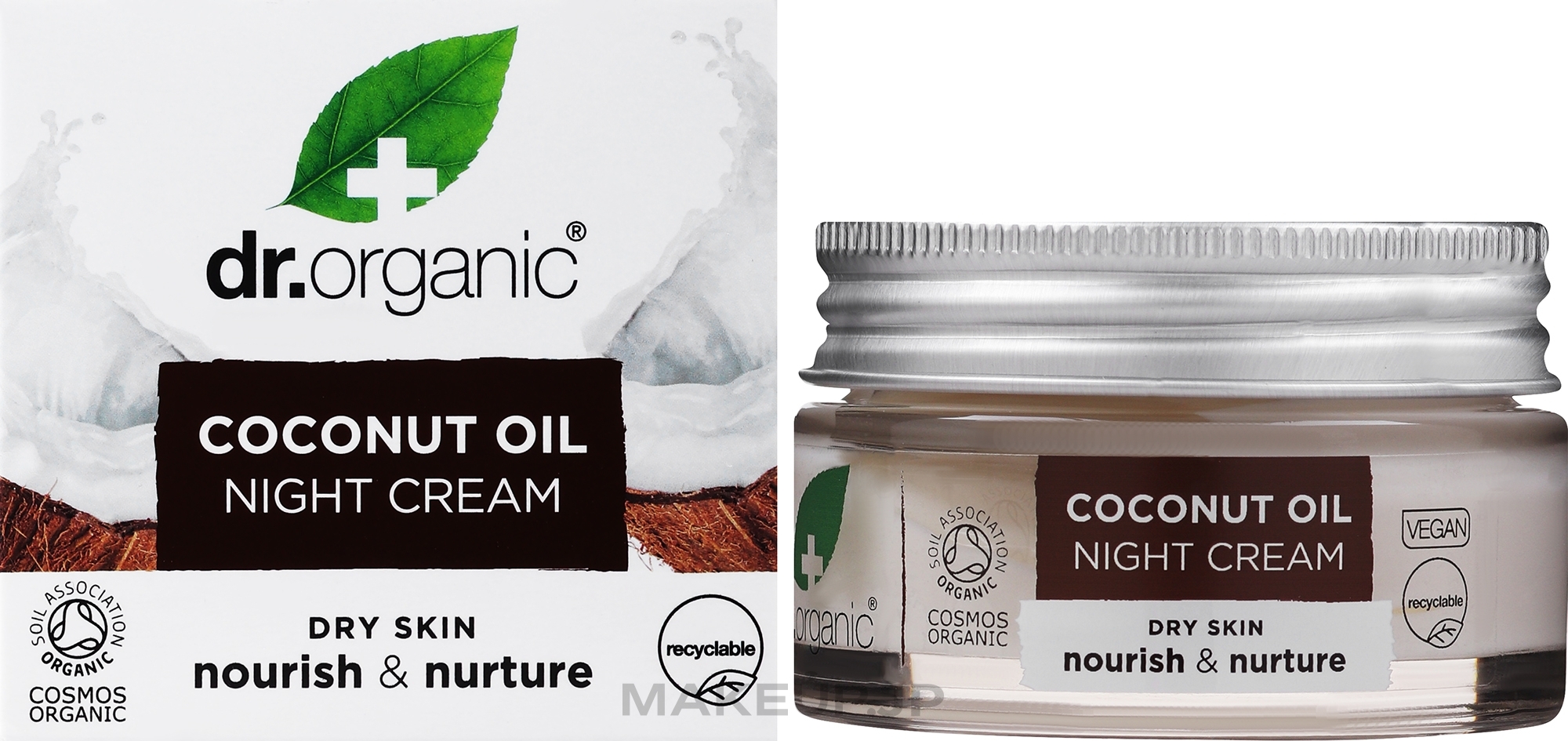 Coconut Oil Night Face Cream - Dr. Organic Virgin Coconut Oil Night Cream — photo 50 ml