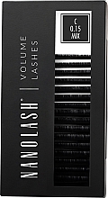False eyelashes C, 0.15 (6-13 mm), mix - Nanolash Volume Lashes — photo N4