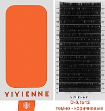 Fragrances, Perfumes, Cosmetics Eyelash Extensions 'Elite', dark brown, 20 rows (0.1, D, (12)) - Vivienne