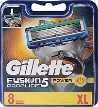 Shaving Razor Refills, 8 pcs. - Gillette Fusion ProGlide Power — photo N1