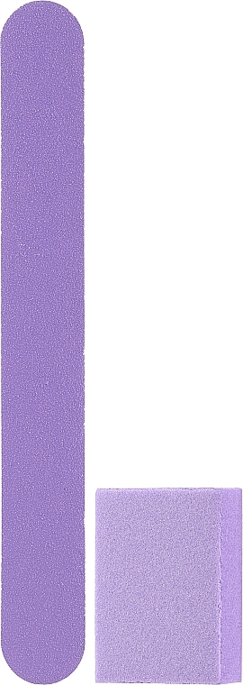 Disposable Set, nail file 180/240 and buffer 120/120, purple - Tufi Profi Premium — photo N2