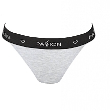 Cotton Tanga Panties with Wide Elastic Band PS015, grey - Passion — photo N4