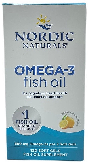 Omega-3 Fish Oil Dietary Supplement - Lemon Flavour - Nordic Naturals Omega-3 690mg Lemon — photo N1