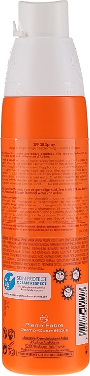 Sun Spray for Sensitive Skin SPF30 - Avene Solaires Haute Protection Spray SPF 30 — photo N2