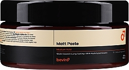 Fragrances, Perfumes, Cosmetics Hair Paste - Beviro Matte Paste Medium Hold