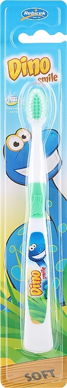 Dino Smile Toothbrush M48, soft, green - Mattes Rebi-Dental Dino Tothbrush — photo N1