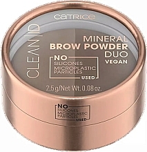 Fragrances, Perfumes, Cosmetics Mineral Brow Powder - Catrice Clean ID Mineral Brow Powder Duo