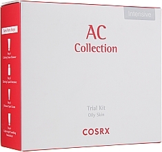 Fragrances, Perfumes, Cosmetics Set - Cosrx AC Collection Trial Intensive Kit (f/foam/20ml + f/toner/30ml + cr/5g + cr/20ml)