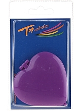 Fragrances, Perfumes, Cosmetics Compact Mirror "Heart" 85550, purple - Top Choice Colours Mirror