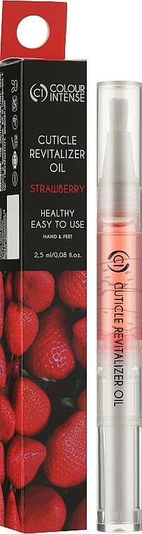 Repairing Cuticle Oil 'Strawberry' - Colour Intense Cuticle Revitalizer Oil Strawberry — photo N1