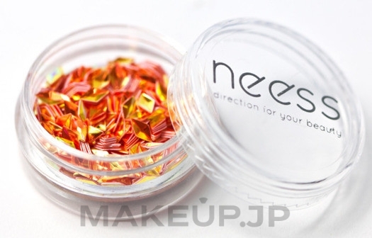 Neess Blink Effect Jet Decoration - Nail Glitter, rhombuses — photo Golden