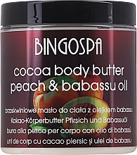 Fragrances, Perfumes, Cosmetics Body Cocoa Butter, Peach with Babassu Oil - BingoSpa