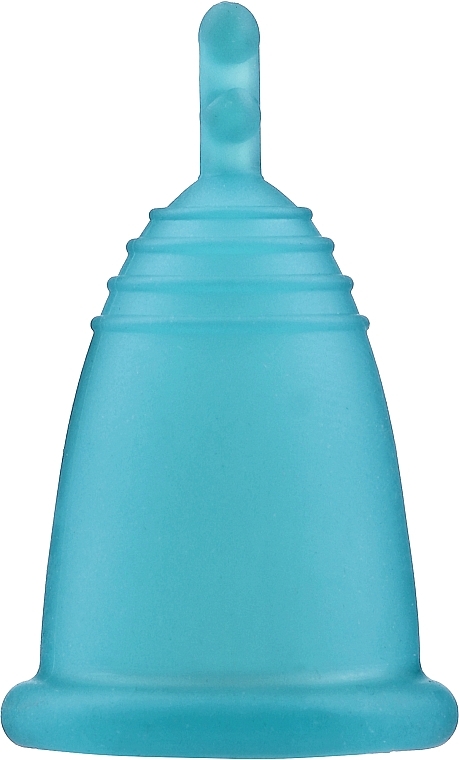 Menstrual Cup, size S, blue - MeLuna Soft Menstrual Cup Stem — photo N1