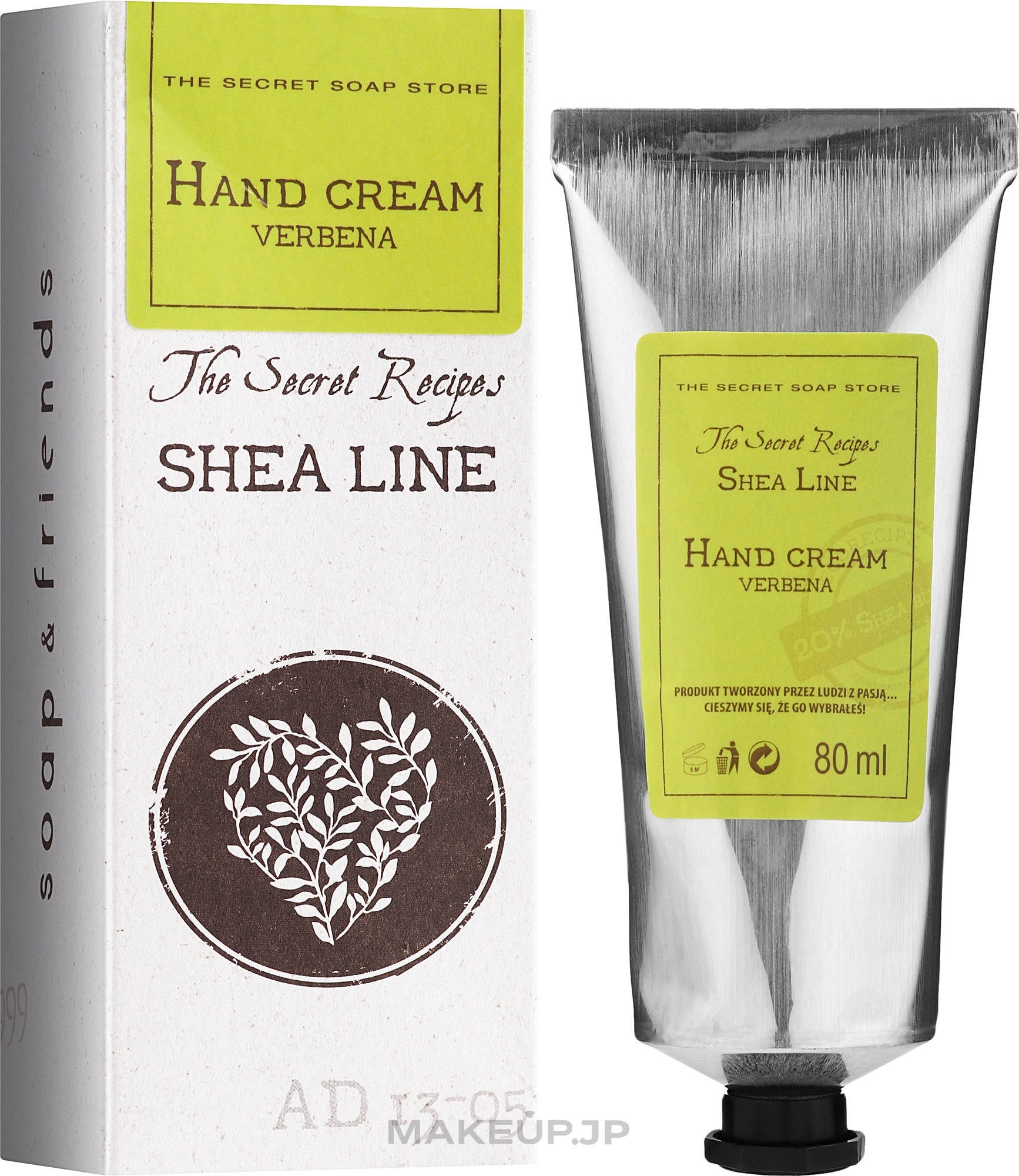 Verbena Hand Cream - Soap & Friends Shea Line Hand Cream Verbena — photo 80 ml