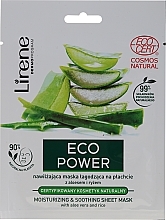 Fragrances, Perfumes, Cosmetics Moisturizing Soothing Mask - Lirene Eco Power Moisturizing and Soothing Sheet Mask 