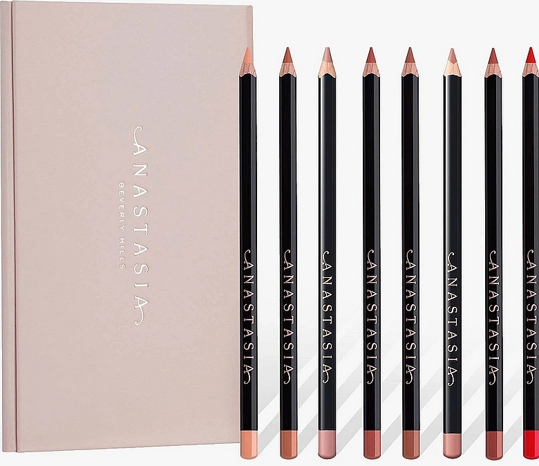 Lip Liner Set, 8pcs - Anastasia Beverly Hills Deluxe Mini Lip Liner Set — photo N1