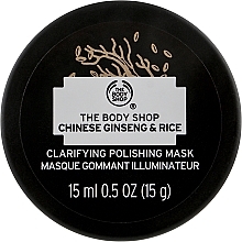 Fragrances, Perfumes, Cosmetics Cleasning Mask - The Body Shop Chinese Ginseng & Rice Clarifying Polishing Mask (mini size)
