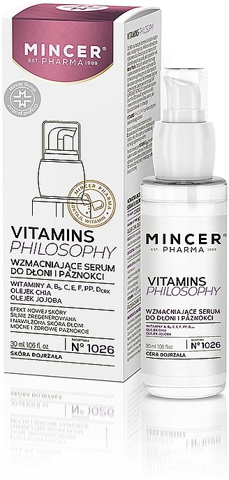 Hand & Nails Serum - Mincer Pharma Vitamins Philosophy №1026 — photo N1