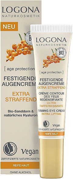 Firming Eye Cream 'Sea Buckthorn' - Logona Age Protection Extra-Firming Firming Eye Cream — photo N1